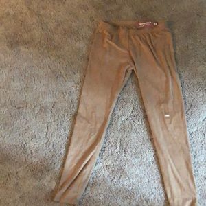 kids girls tan leggings 10/12 medium